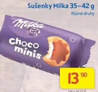 Kubík potraviny Sušenky Milka 35-42 g nabídka