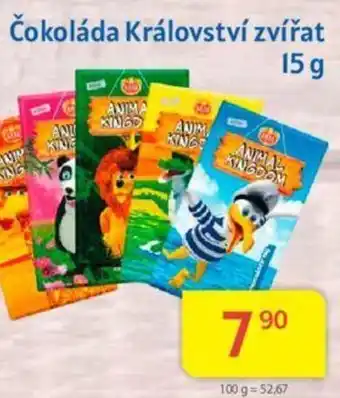 Kubík potraviny Čokoláda Království zvířat 15 g nabídka