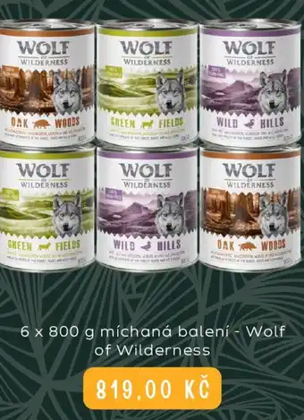 6 x 800 g míchaná balení - Wolf. of Wilderness