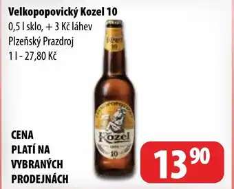 Partner Maloobchodní síť Velkopopovický Kozel 10 0,5L nabídka