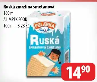 Partner Maloobchodní síť Ruská zmrzlina smetanová nabídka