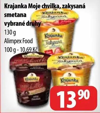 Partner Maloobchodní síť Krajanka Moje chvilka, zakysaná smetana vybrané druhy nabídka