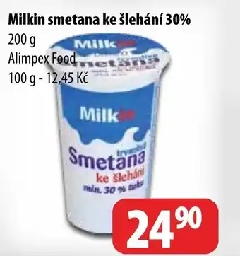 Partner Maloobchodní síť Milkin smetana ke šlehání 30% nabídka