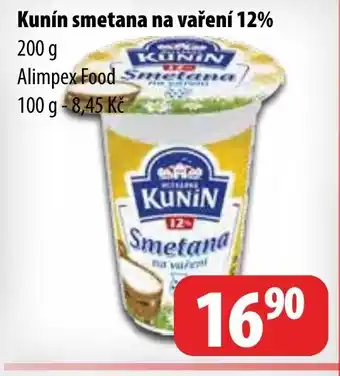 Partner Maloobchodní síť Kunín smetana na vaření 12% nabídka