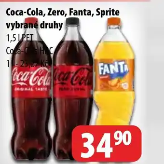 Partner Maloobchodní síť Coca-Cola, Zero, Fanta, Sprite vybrané druhy 1.5L nabídka