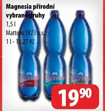 Partner Maloobchodní síť Magnesia přírodní vybrané druhy 1.5L nabídka