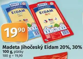 COOP TIP Madeta Jihočeský Eidam 20%, 30% 100 g nabídka