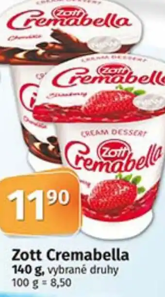 COOP TIP Zott Cremabella 140 g nabídka