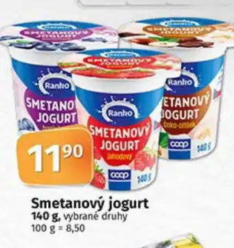 COOP TIP Smetanový jogurt 140 g nabídka