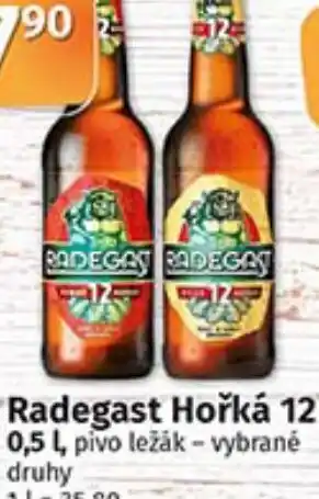 COOP TIP Radegast Hořká 12 0.5L nabídka