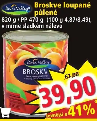 Norma Broskve loupané půlené nabídka