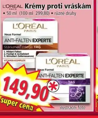 Norma L'ORÉAL Krémy proti vráskám nabídka