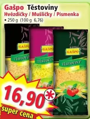 Norma Gašpo Těstoviny Hvězdičky / Mušličky / Písmenka nabídka