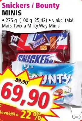 Norma Snickers/Bounty MINIS nabídka