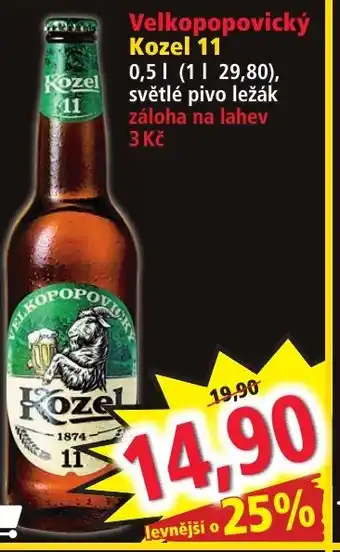 Norma Velkopopovický Kozel 11 0,5L nabídka