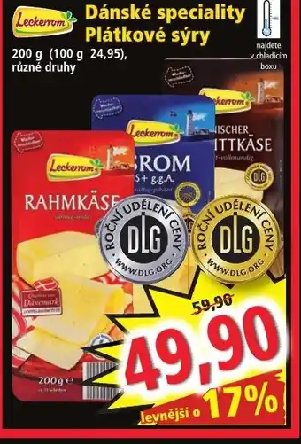 Norma Dánské speciality Plátkové sýry nabídka