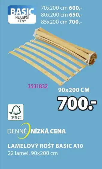 JYSK LAMELOVÝ ROŠT BASIC A10 nabídka
