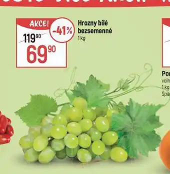 Globus Hrozny bílé bezsemenné nabídka