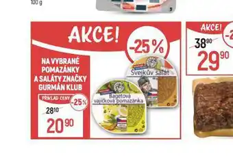 Globus Saláty a pomazánky nabídka