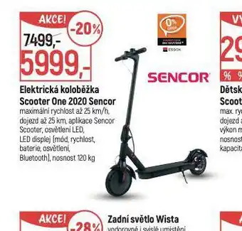 Globus Elektrická koloběžka scooter one 2020 sencor nabídka