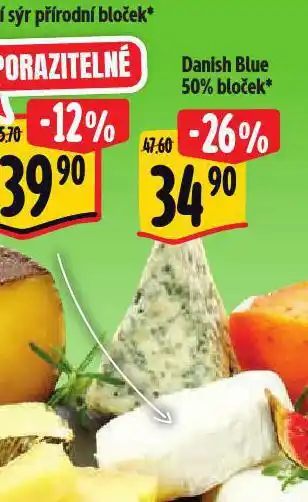 Danish blue 50% bloček