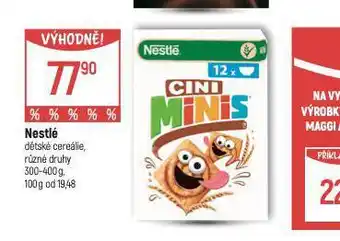 Globus Nestlé dětské cereálie nabídka