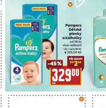 Billa Pampers dětské plenky nabídka