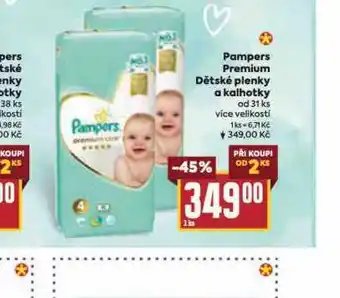 Billa Pampers dětské plenky nabídka