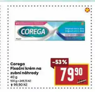 Billa Corega fixační krém na zubní náhrady nabídka