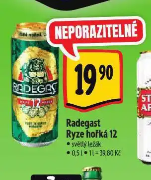 Albert Pivo radegast ryze hořká 12 nabídka