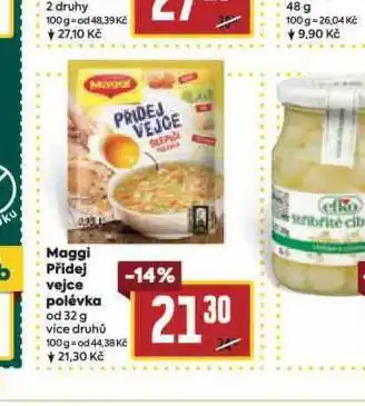 Billa Maggi přidej vejce polévka nabídka