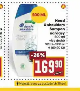 Billa Head&shoulders šampon nabídka