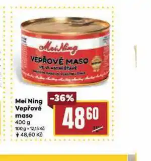 Billa Mei ning vepřové maso nabídka