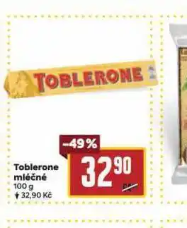 Billa Toblerone mléčné nabídka
