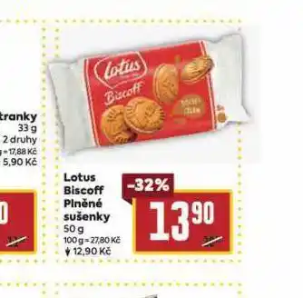 Billa Lotus biscoff plněné sušenky nabídka