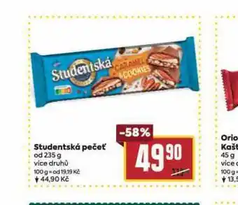 Billa Orion studentská pečeť nabídka