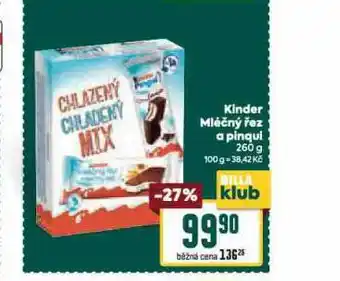 Billa Kinder mléčný řez nabídka