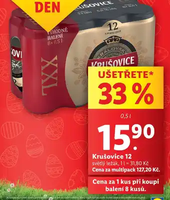 Lidl Krušovice 12 0.5L nabídka