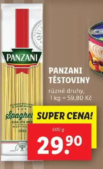 Lidl PANZANI TĚSTOVINY nabídka