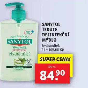 Lidl SANYTOL TEKUTÉ DEZINFEKČNÍ MÝDLO nabídka