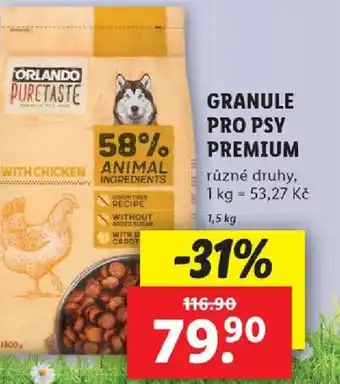 Lidl GRANULE PRO PSY PREMIUM nabídka