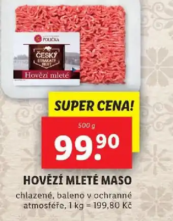 Lidl HOVĚZÍ MLETÉ MASO nabídka