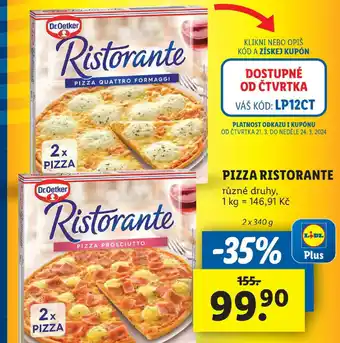 Lidl PIZZA RISTORANTE nabídka