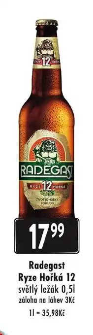 Qanto Radegast Ryze Hořká 12 0.5L nabídka