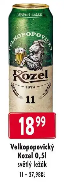 Qanto Velkopopovický Kozel 0,5L nabídka