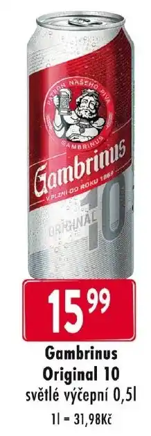 Qanto Gambrinus Original 10 0.5L nabídka