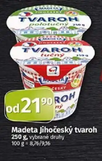 COOP TIP Madeta Jihočeský tvaroh 250 g nabídka