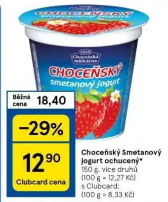 Tesco Choceňský Smetanový jogurt ochucený nabídka