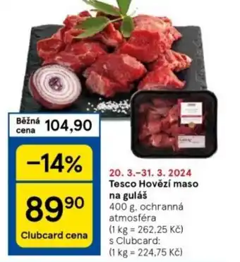 Tesco Tesco Hovězí maso na guláš nabídka