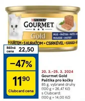 Tesco Gourmet Gold Paštika pro kočky nabídka